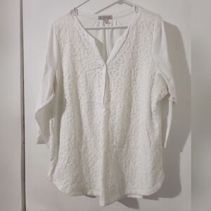 Dressbarn Lace Overlay Top Sz 2x